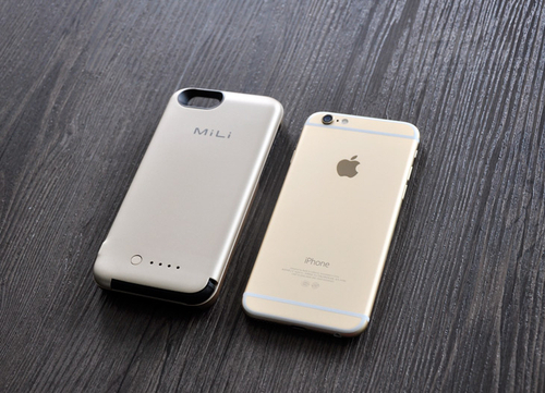 充電保護(hù)二合一 MiLi iPhone6背夾電池保手機(jī)電量無(wú)憂。